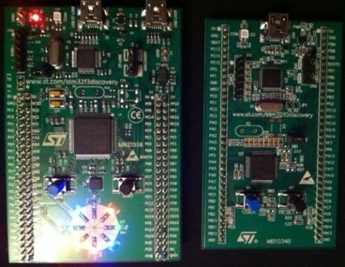 STM32F3 with its little brother the STM32F0
